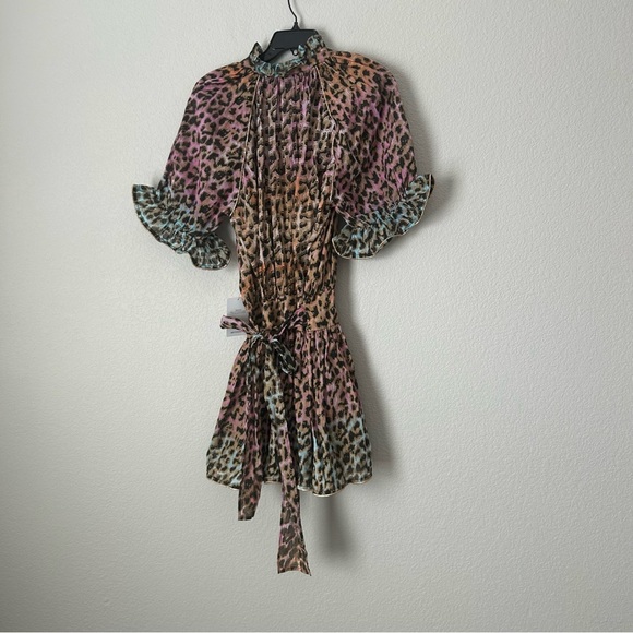 SOLD—⭐️NWT Juliet Dunn x Mytheresa Kelsey Blouson Shirt Dress in Animal Print⭐️ - Picture 7 of 7